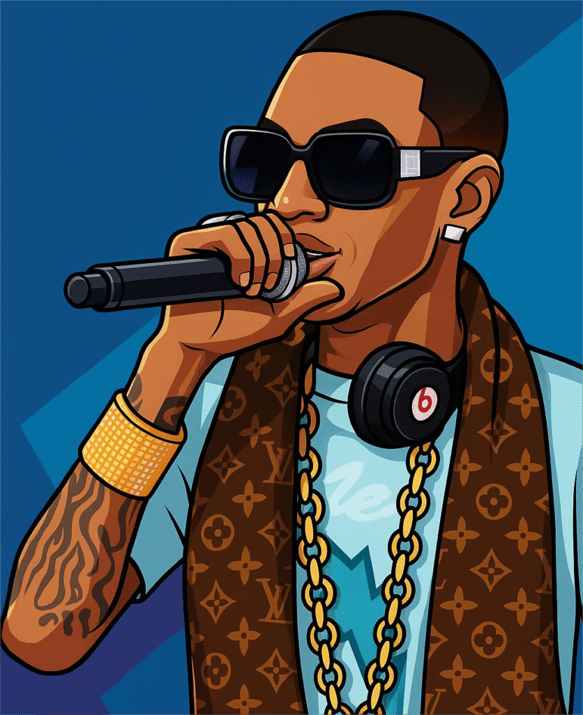 Soulja Boy performing live on stage